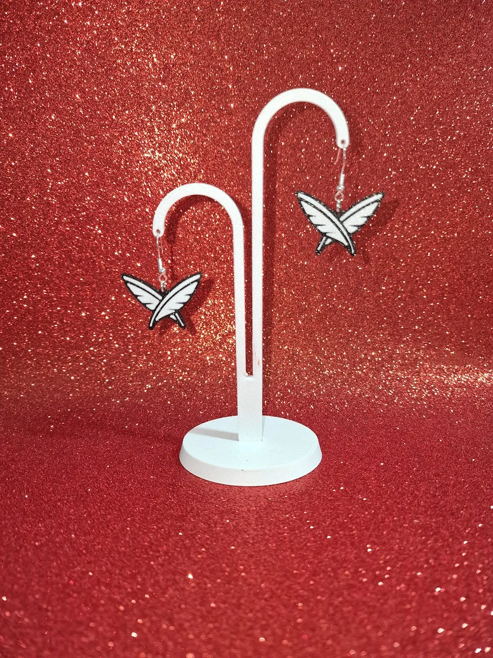 Writer feathers earrings view 3