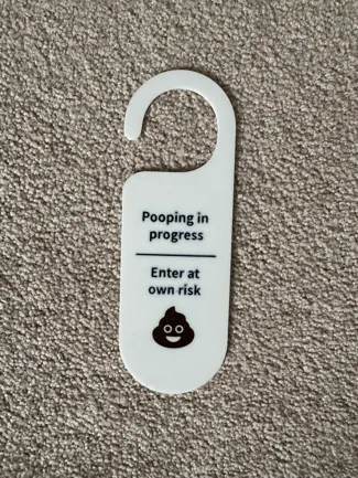 Pooping door hanger