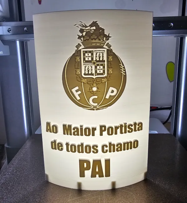 Lithophanie lampe FC Porto