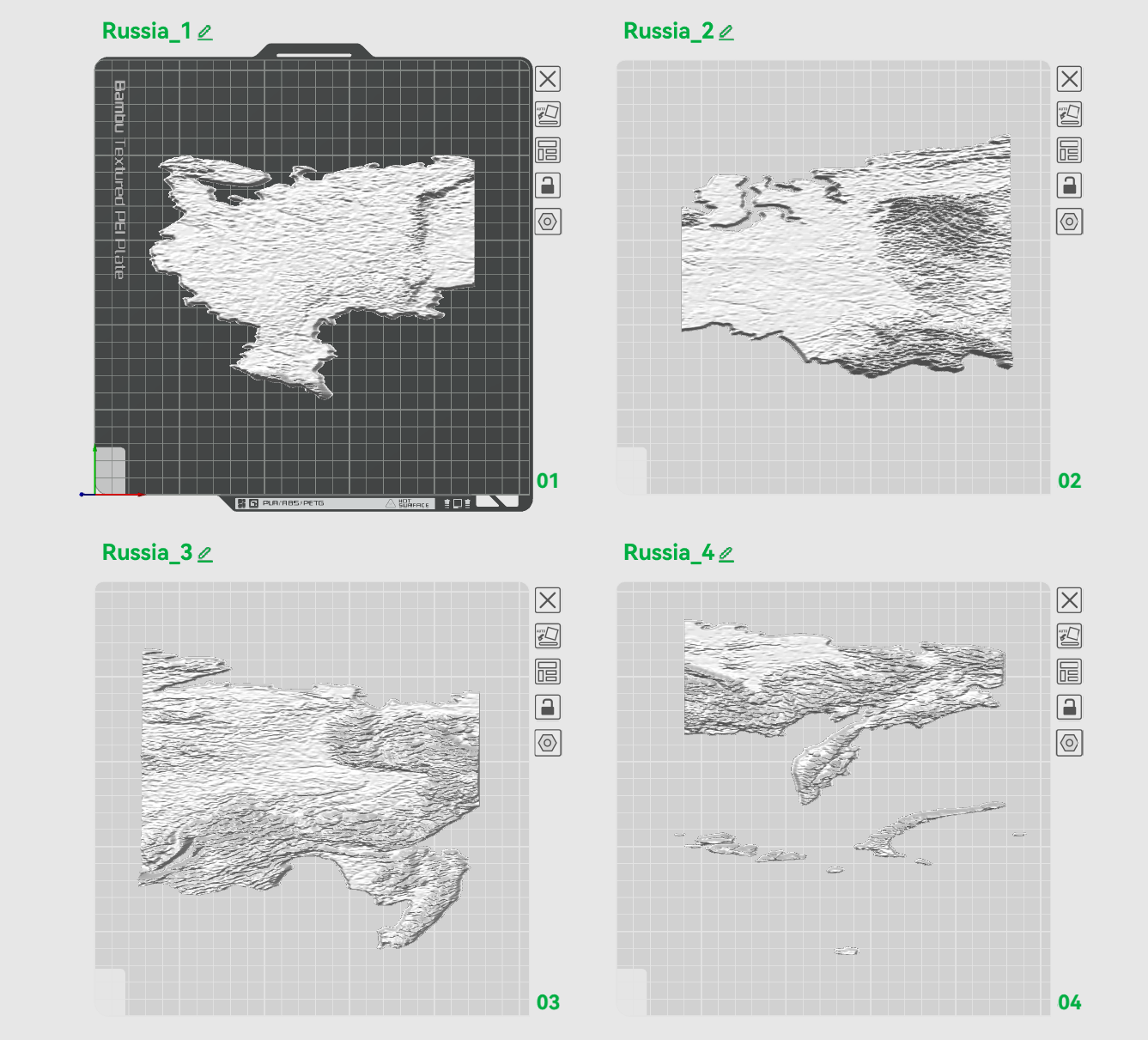 Miniatura 2 do modelo 3D Topographic World Map