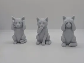 Three Cats  Hear No Evil Speak No Evil See No Evil
