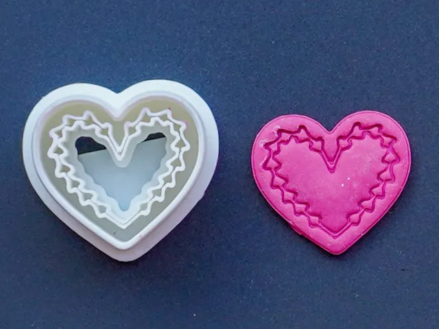 Heart Polymer Clay Cutter Earrings Necklace