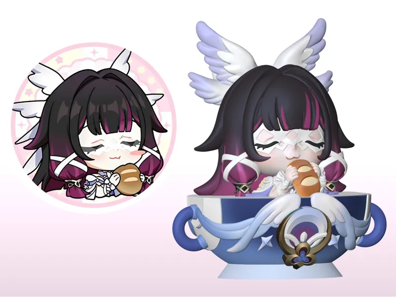 少女哥伦比娅 按压键帽 解压玩具