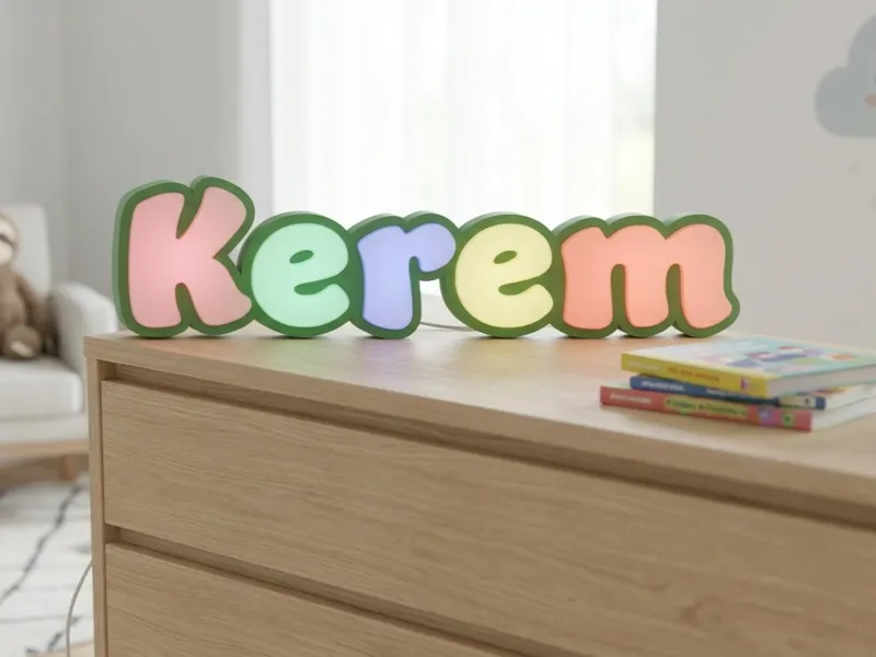 Namenlampe Kerem | LED Lampe fürs Kinderzimmer