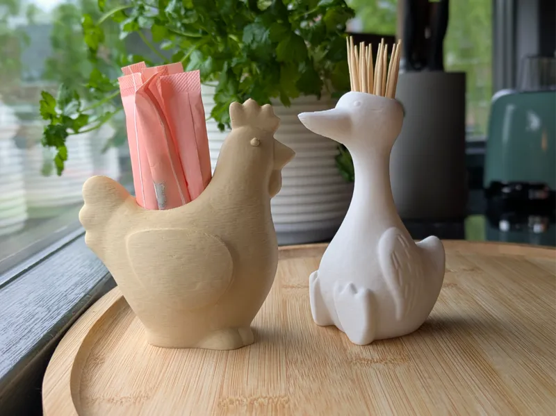 Sugar Hen, Big Chick and Toothpick Goose