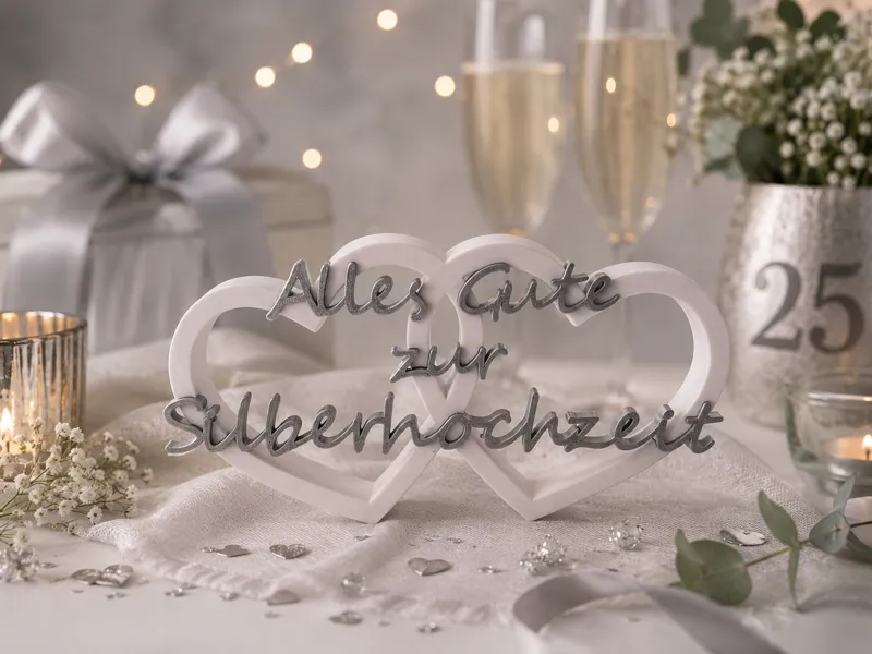 Aufsteller - Alles Gute zur Silberhochzeit