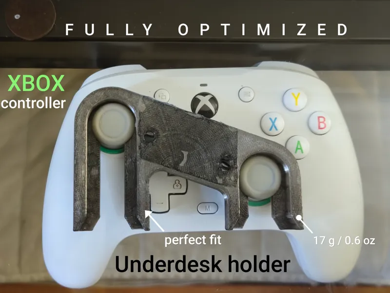 Xbox Controller Holder - Underdesk or wall mounted