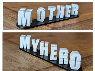 MOTHER - MYHERO ambigram Mother's Day or Birthday