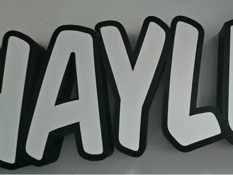 Namenslampe Lightbox Hayley Letters