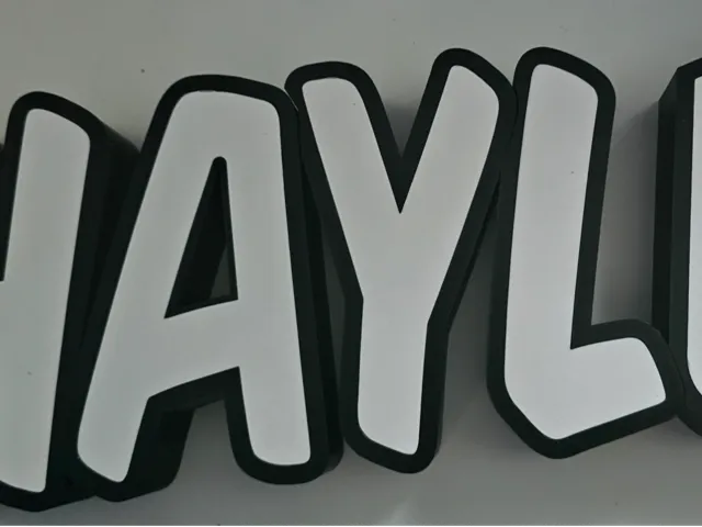 Namenslampe Lightbox Hayley Letters