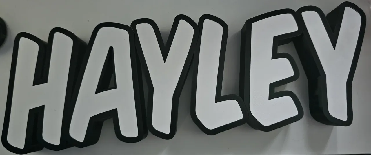 Namenslampe Lightbox Hayley Letters view 2