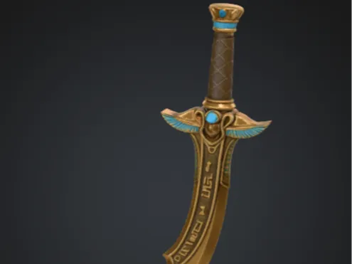 Ägyptisches Khopesh mit Pharaonen-Griff