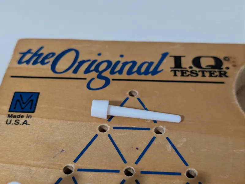 I.Q. Tester Peg Game Piece