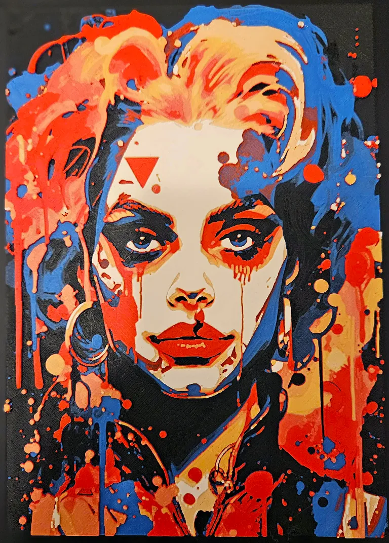 Harley Quinn 5" x 7" five-color print