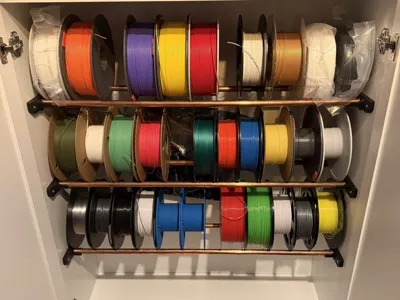 Ikea Billy filament storage brackets