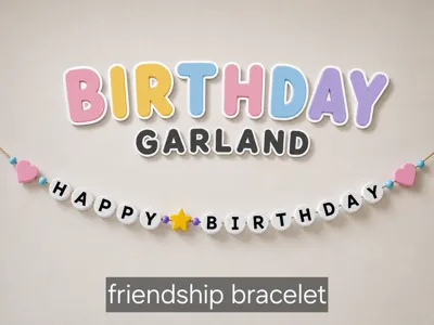 birthday garland - friendship bracelett