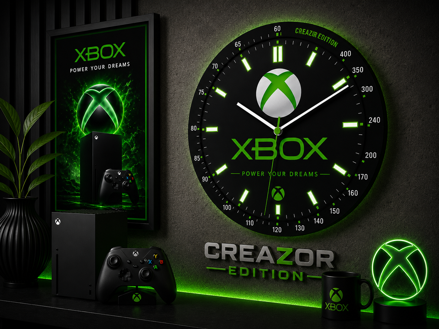 Horloge Murale Modulaire – Édition Xbox 