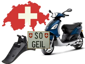 Schweizer Scooter Nummernschild- Kennzeichenhalter