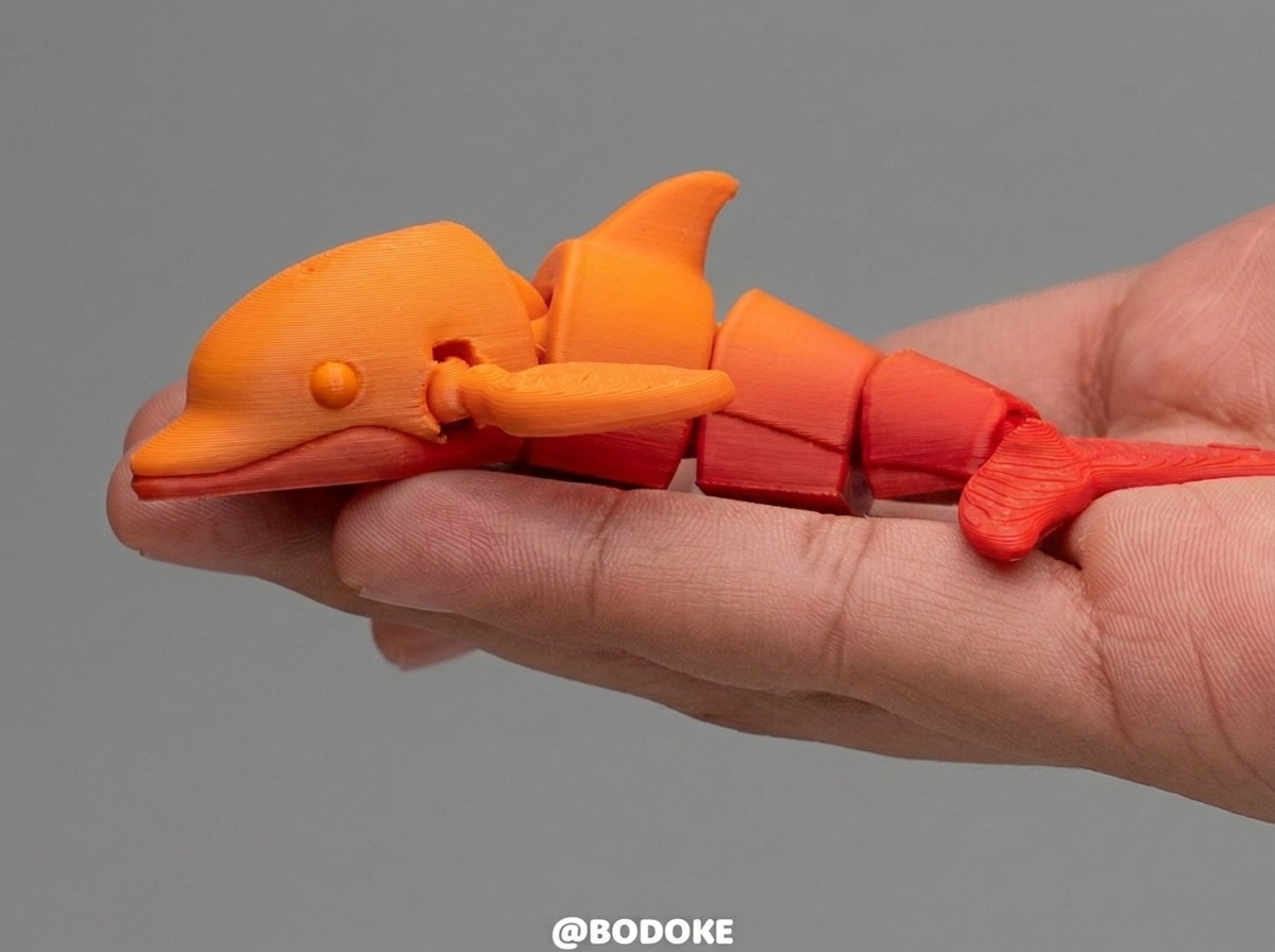 Miniatura 2 do modelo 3D Flexi Dolphin - Articulated