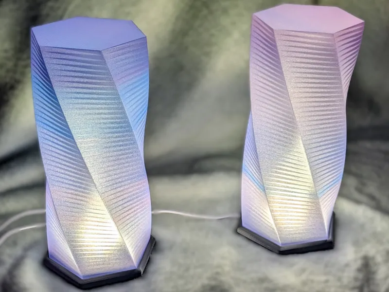 Hex-Twisted Prism Lamp