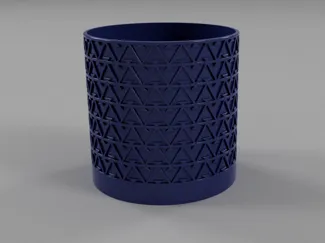 Planter with traditional motifs-Muska