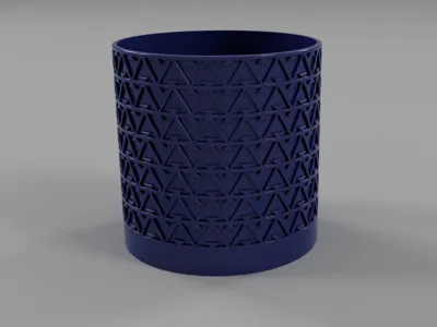 Planter with traditional motifs-Muska