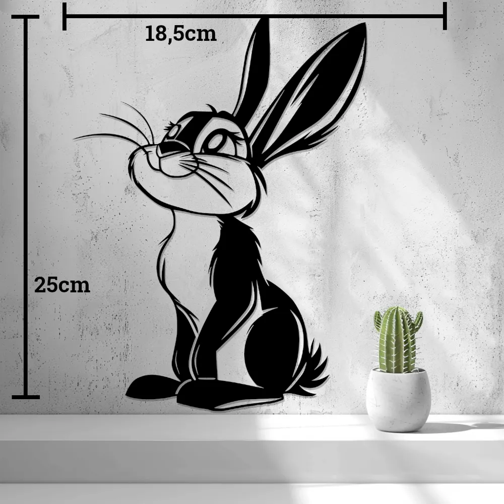 Rabbit 2D Wall Tattoo by 2D Art - MakerWorld