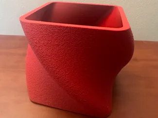 4" x 4" twisted Square Flower Pot