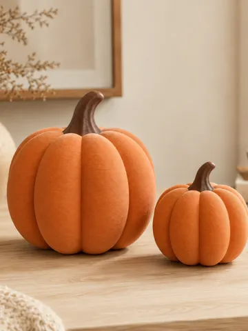 Adorno temático: Autumn Pumpkin Decor Set Fuzzy SkinFall Home Decor — vista de referencia 2