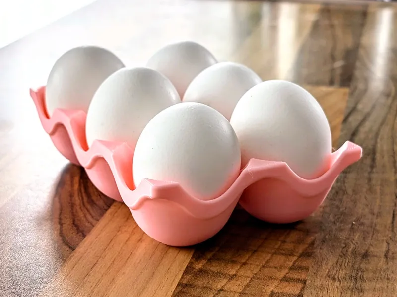 Eierhalter für 6 Eier, Tisch und Osterdekoration
