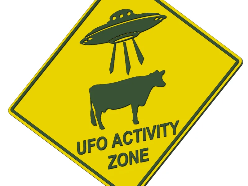 A funny UFO sign