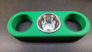 Pet food bowl three slots