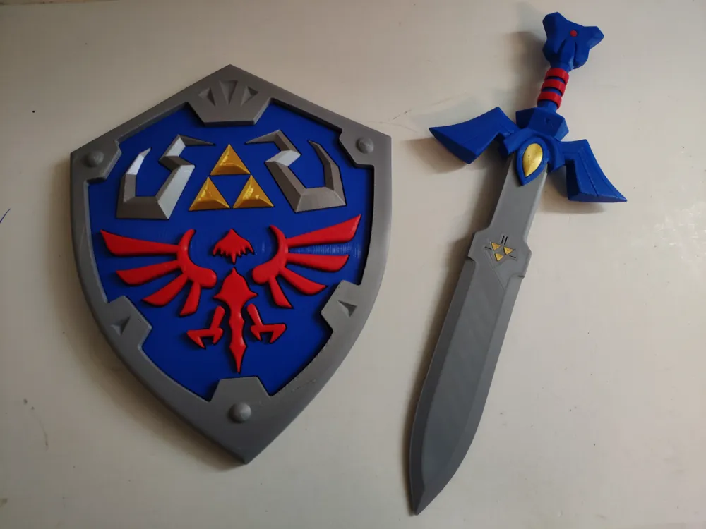 Zelda Master Sword/Shield/Wall Mount Remixed by Nightthorn - MakerWorld