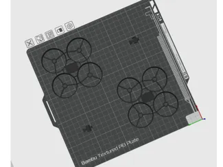 drone frame with mount (2x scaled down 1 plate)