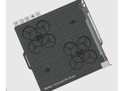 drone frame with mount (2x scaled down 1 plate)