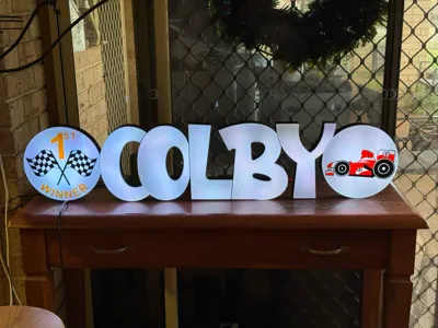 Customizable Name Light Box Colby 
