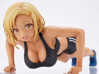 Sexy woman doing push-ups