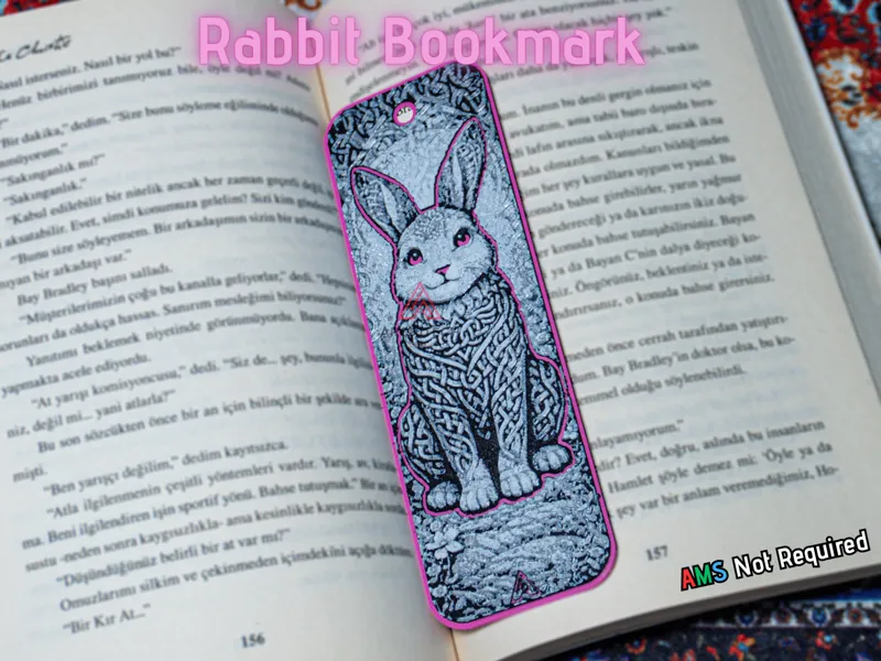Celtic Knot Rabbit - Hueforge Bookmark