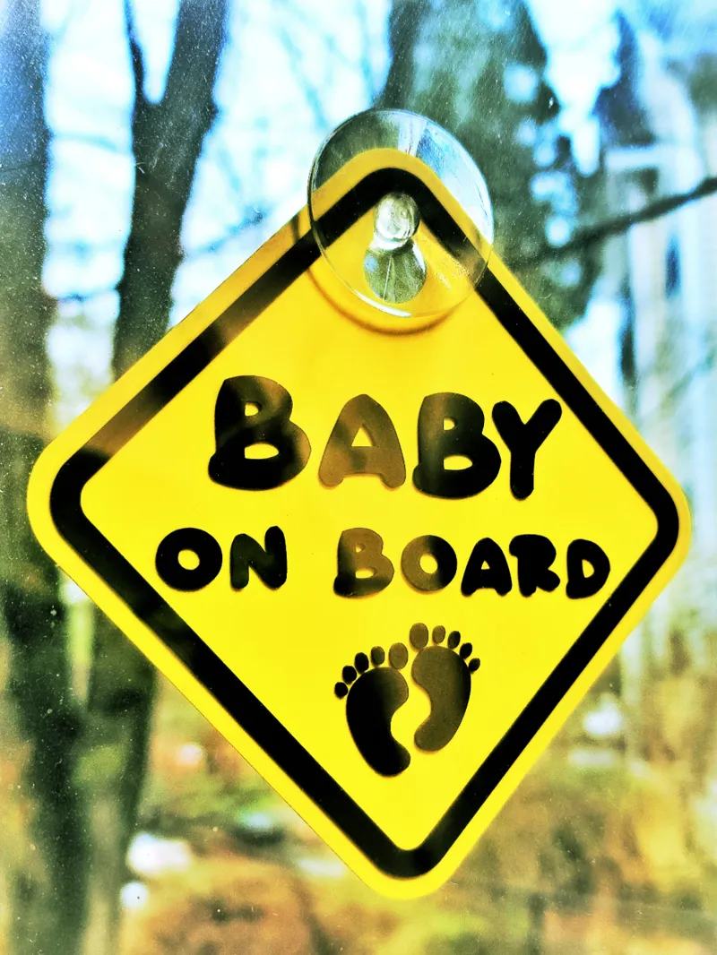 Baby On Board Vehicle Windshield Sign
