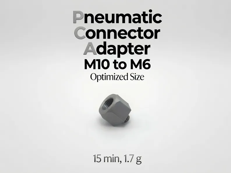 PCA-Pneumatic Connector Adapter M10 to M6 4mm tube