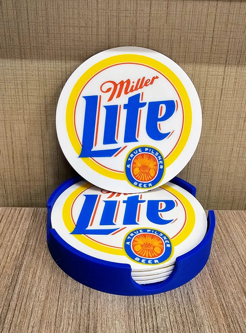 Miller Lite coaster set.