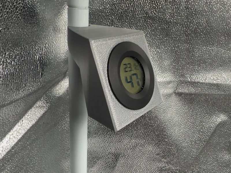 Rounded Hygrometer holder for grow tent (16mm)