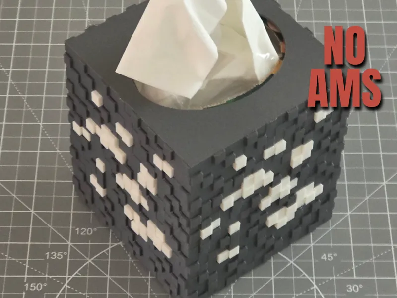 Decorative Tissue Box (Minecraft Diamond Ore)