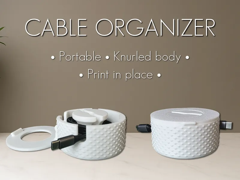 Cable Organizer • Portable • Knurled Body • PiP