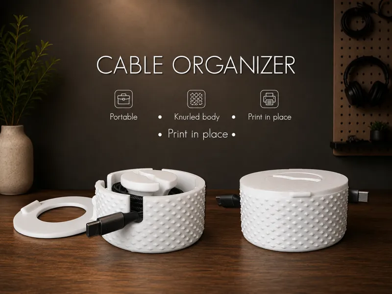 Cable Organizer • Portable • Knurled Body • PiP