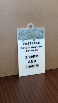 Indiana Jones Adventure FastPass Keychain