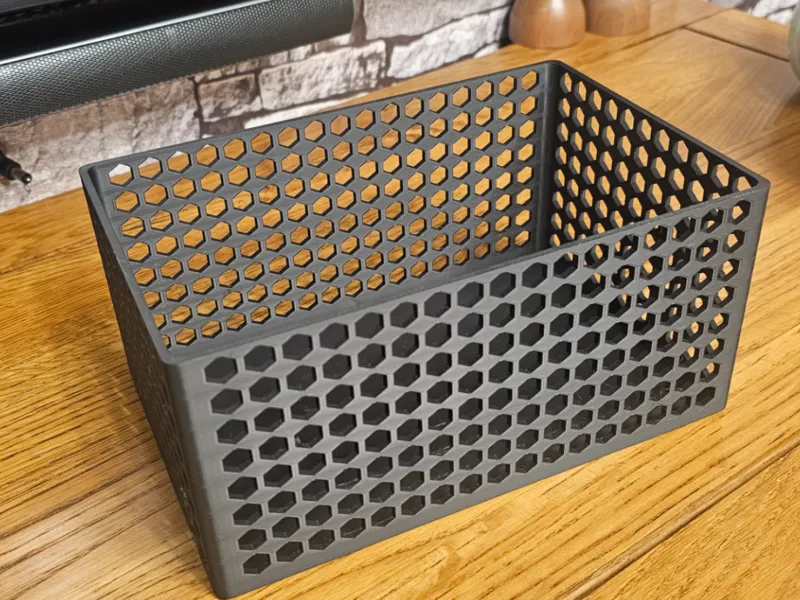Modern Hex Pattern Storage Basket