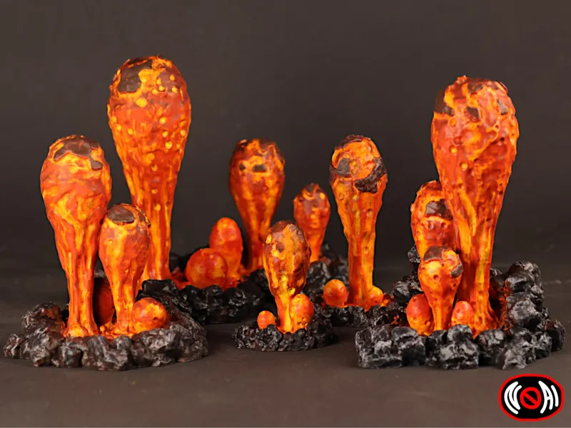 5x Volcanic Lava Fountains [Tabletop Terrain 02]