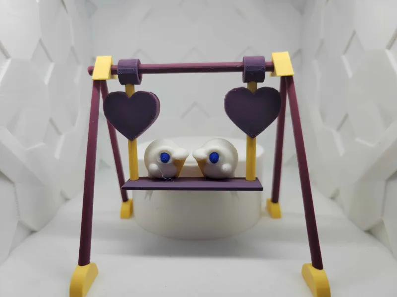 Lovebirds on a Swing