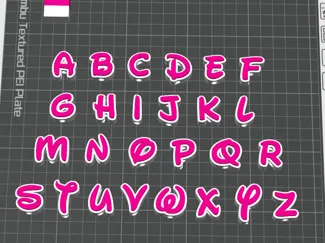 Letras estilo Disney A-Z  | Llaveros tipo cuerda
